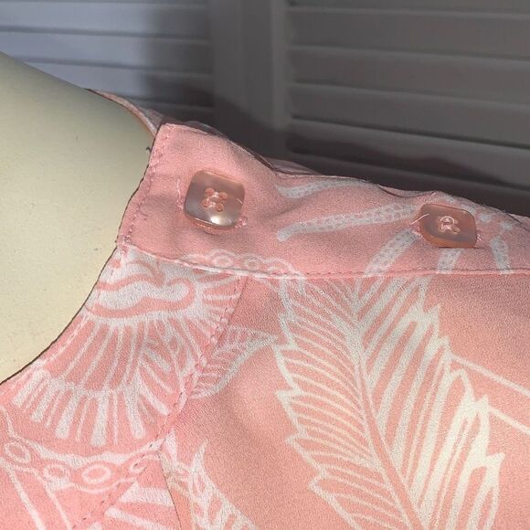 Vintage Pink Sheer Chiffon Pullover Slouchy Blouse Size 18 - Picture 8 of 16